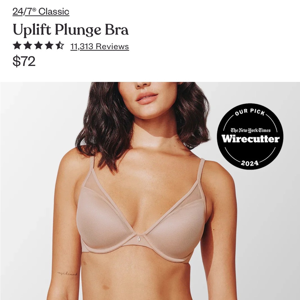 ThirdLove 24/7 Classic Uplift Plunge Bra